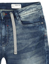 TK Zebra Cord Dirty Wash Blue Denim Shorts 9299