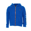 TM Small Logo Print Sleeves Royal Blue Fleece Zipper Hoodie 8177