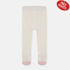MS Pink Edges Off White Socks Legging 8289