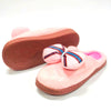Aplic Pink Bow Warm Pink Winter Soft Slippers 8295