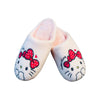 TG Embroidered Kitty Warm Tea Pink Winter Slippers 8306