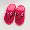 Embroidered Minnie Mouse Warm Shocking Pink Winter Slippers 8316
