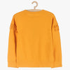 LS Change The World Fringe Sleeves Mustard Sweatshirt 8375