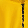 LS Be Happy Printed Zip Yellow Zipper Hoodie 8401