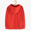 51015 Frill Sleeves Sequin Heart Red Zipper Hoodie 8404
