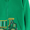 51015 Truck Pocket Green Mock Neck Zipper 8417