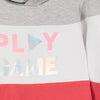LS Play Game Grey Red Long Sweatshirt 8426
