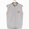 51015 Game Badge Quilted Sleeveless Grey Zipper 8430
