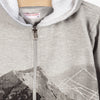 LS Mountain Bear Sherpa Cap Grey Fleece Zipper Hoodie 8442