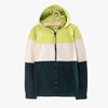 LS Color Block Green Zipper Hoodie 8444
