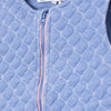 51015 Quilted Squares Denim Blue Zipper 8450