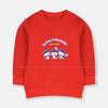 B.X Loving Friendship Happy About Penguin Print Red Sweatshirt 8476