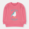 B.X Sweet Winter Pretty Bird Print Pink Sweatshirt 8490