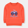 B.X Road Trips Car Print Carrot Red Sweatshirt 8513