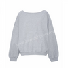 TS Loose Style Plain Grey Light Fleece Sweatshirt  8714