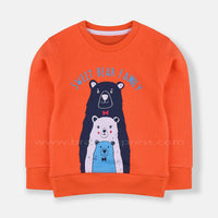 B.X Sweet Bear Family Orange Sweatshirt 8732