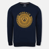 FVR VRCH Embroided Navy Blue Terry Sweatshirt 8758