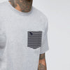 AF Grey Contrast Pocket Tee Shirt #216
