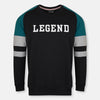 FVR Legend Black Raglan Sleeves Terry Sweatshirt 8762