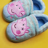 PP Peppa Aplic Blue Grey Stripes Warm Shoes 10632