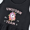 HM Unicorn Team Dull Black Sleeveless Frock 8780