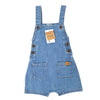 MO Front Two Pockets Girls Blue Denim Dungaree 8798