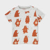 CA Printed Bear Grey T-shirt & Shorts Set 8803
