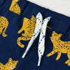 Bab Clb Leopard Print Navy Blue Terry shorts 8834