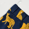 Bab Clb Leopard Print Navy Blue Terry shorts 8834