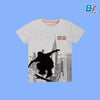 DN THINK LESS STAKE MORE Grey T-Shirt 8909