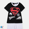 MR Superman Black T-Shirt & White Shorts 8935