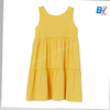 HM Double Layer Dotted Sleeveless Yellow Frock 8951