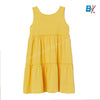 HM Double Layer Dotted Sleeveless Yellow Frock 8951