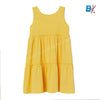HM Double Layer Dotted Sleeveless Yellow Frock 8951