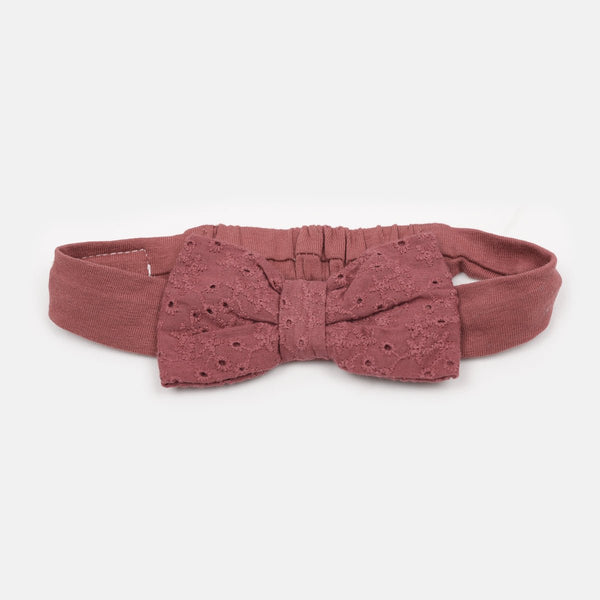 NWB Chickenkari Bow Dull Maroon Head Band 8978