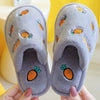 Carrots Embroidered Elastic Grip Warm Grey Slippers 8159