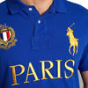 Men Big Pony Paris Blue Polo 6114