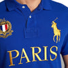 Men Big Pony Paris Blue Polo 6114