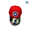 Captain America Embroidered Logo Red Net Cap 9150