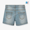 B.X Copper Button Light Blue Denim Shorts 9305