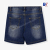 B.X Copper Button Dark Blue Denim Shorts 9306