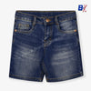 B.X Copper Button Dark Blue Denim Shorts 9306