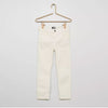 KB Eco Plain White Denim With Zebra Cord 9481