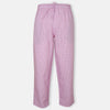 AW Pink & White Zip Pockets Tiny Check loose Cotton Trouser 9495