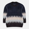BB Fluffy Zigzag Blue Sweater 8007