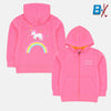 B.X Unicorn Are Real Pink Zipper Hoodie 8231