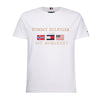 TM Flags Embroidered White Tshirt 6220