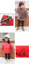 Jing Ping MTXXTZ Warm Full Sherpa Bear Red Double Sided Hooded Puffer Jacket 7643