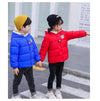 Duyi Bear Print Fleece Inner Red Puffer Jacket 7634
