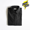 TRG Plain Black Casual Shirt 8859